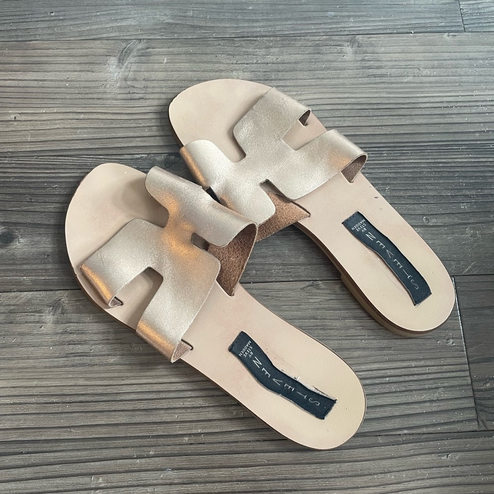 Rose gold sandals
